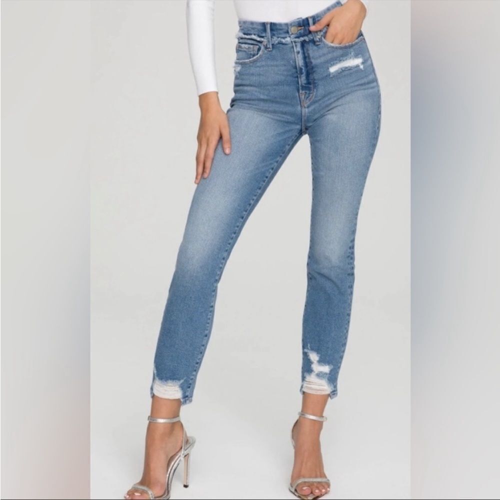 NWT good American good‎ legs straight 6/28 in blue 618 - Picture 4 of 10